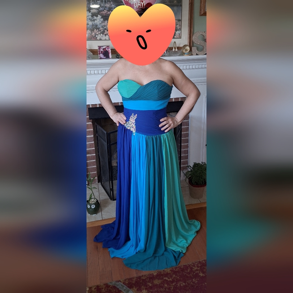 TONY BOWLS STYLE EVENING FORMAL GOWN DRESS.